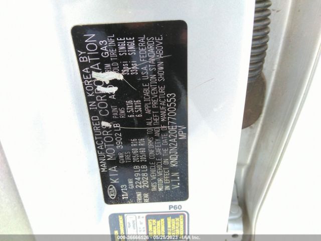 KNDJN2A20E7700553 KIA Soul Base