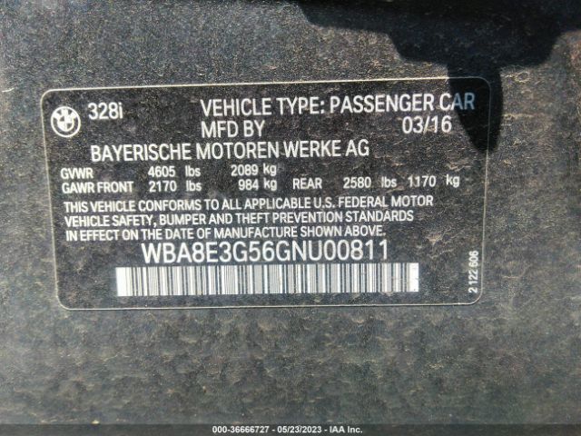 WBA8E3G56GNU00811 BMW 3 Series 328i Xdrive