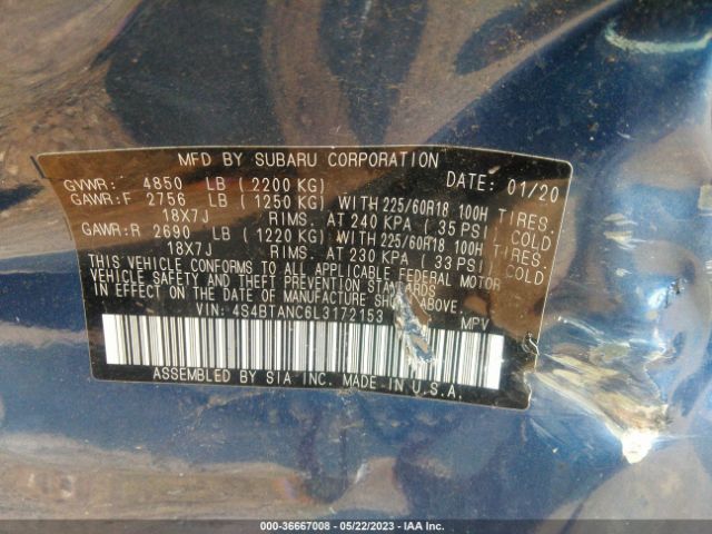 4S4BTANC6L3172153 Subaru Outback Limited