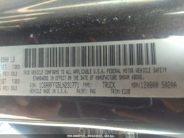 1C6RRFFG5LN231771 RAM 1500 Big Horn