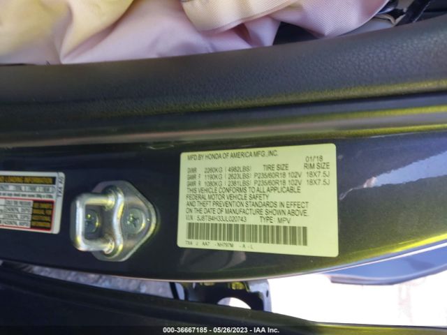 5J8TB4H33JL020743 Acura Rdx Acurawatch Plus Package