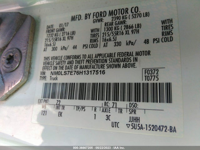 Ford Transit Connect Van Xl 2017 NM0LS7E76H1317516 Image 10