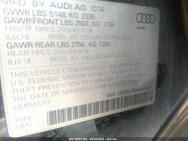 WA1UFAFL3FA050685 Audi Allroad Premium Plus