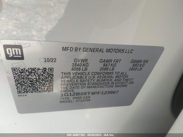 Chevrolet MALIBU LS 2023 1G1ZB5ST4PF123967 Image 9