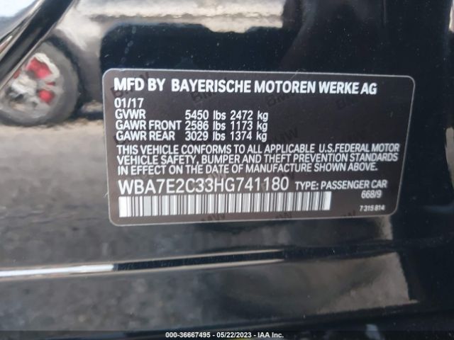 WBA7E2C33HG741180 BMW 7 Series 740i