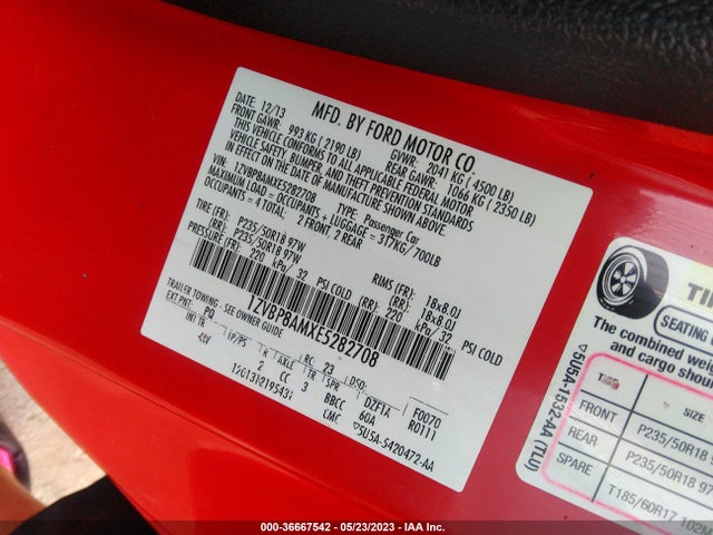 Ford Mustang V6 2014 1ZVBP8AMXE5282708 Image 9