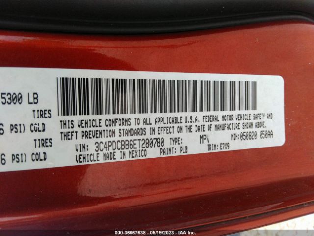 3C4PDCBB6ET280780 Dodge Journey Sxt