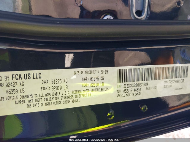 Dodge Charger Sxt 2019 2C3CDXJG9KH671384 Image 9