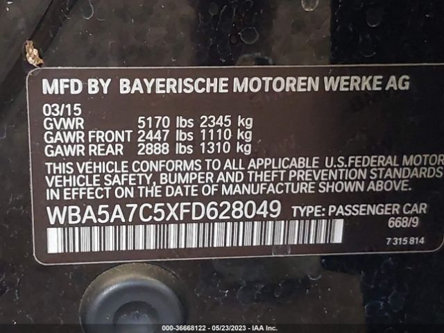 WBA5A7C5XFD628049 BMW 5 Series 528i Xdrive
