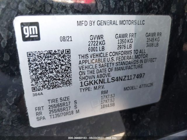 1GKKNLLS4NZ117497 GMC Acadia At4