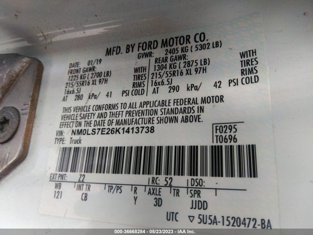 Ford Transit Connect Van Xl 2019 NM0LS7E26K1413738 Image 11