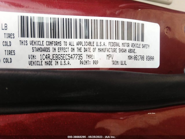 Jeep Grand Cherokee Limited 2014 1C4RJEBG5EC547735 Image 10