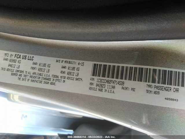 Chrysler 200 Limited 2015 1C3CCCAB2FN714539 Image 9