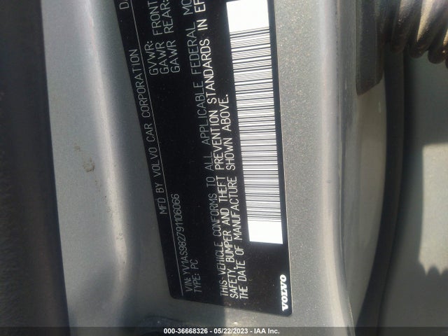 2009 VOLVO S80 I6 VIN: YV1AS982791106066
