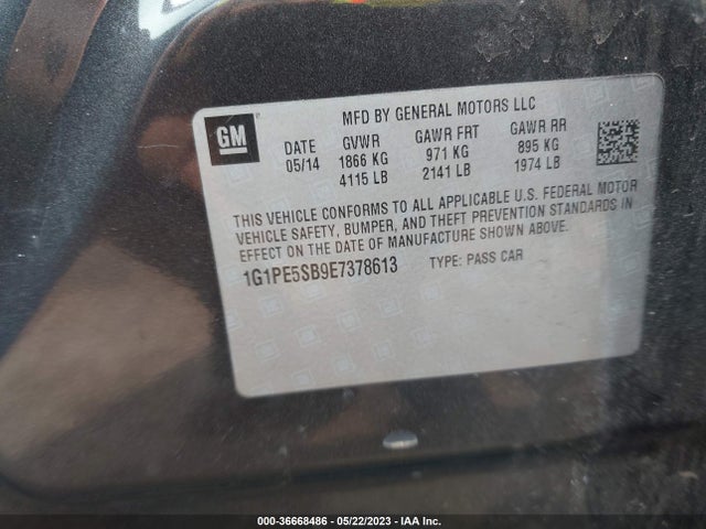Chevrolet Cruze 2lt 2014 1G1PE5SB9E7378613 Image 9