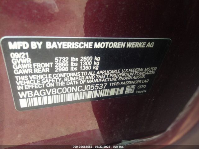WBAGV8C00NCJ05537 BMW 8 Series M850i