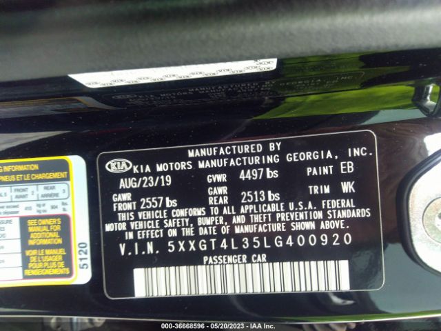 5XXGT4L35LG400920 KIA Optima Lx