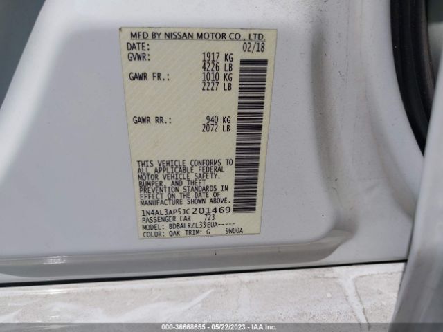 1N4AL3AP5JC201469 Nissan Altima 2.5 Sl
