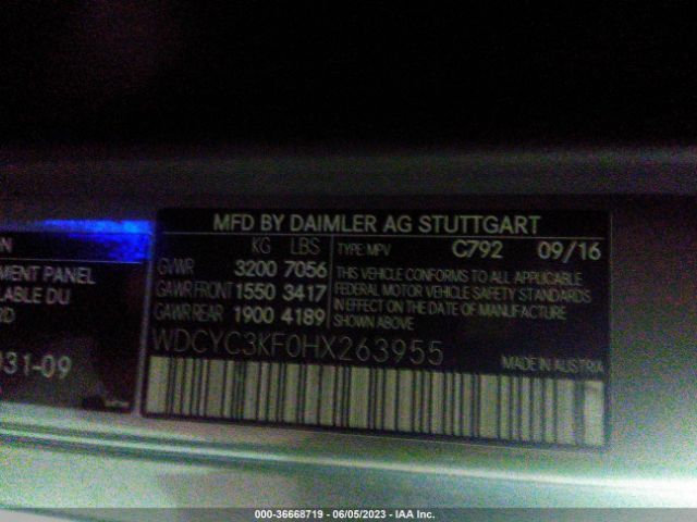 WDCYC3KF0HX263955 Mercedes-Benz G-class G 550