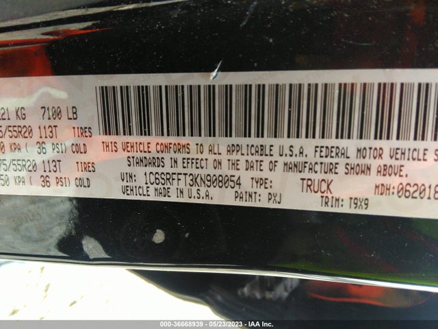 1C6SRFFT3KN908054 RAM 1500 Big Horn/lone Star