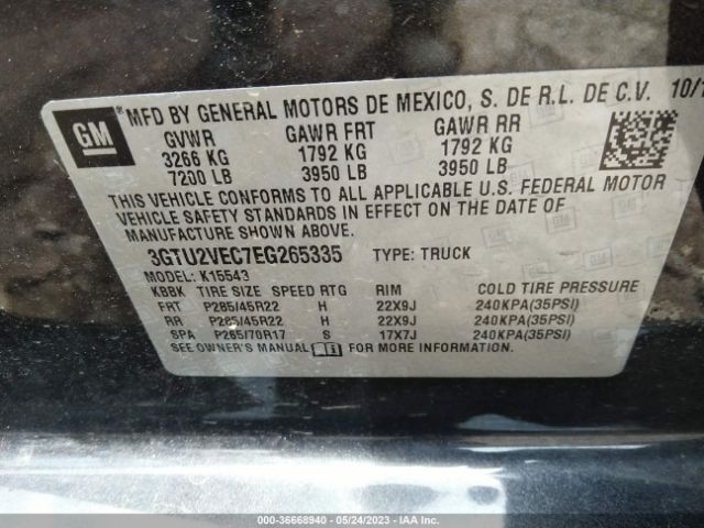 3GTU2VEC7EG265335 GMC Sierra 1500 Slt