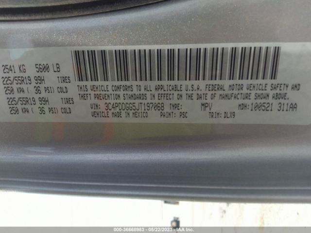 3C4PDDGG5JT197068 Dodge Journey Crossroad