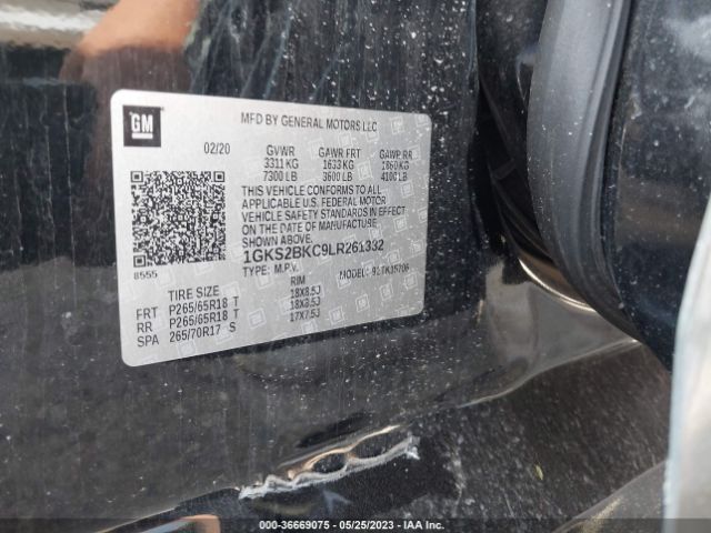 1GKS2BKC9LR261332 GMC YUKON SLT
