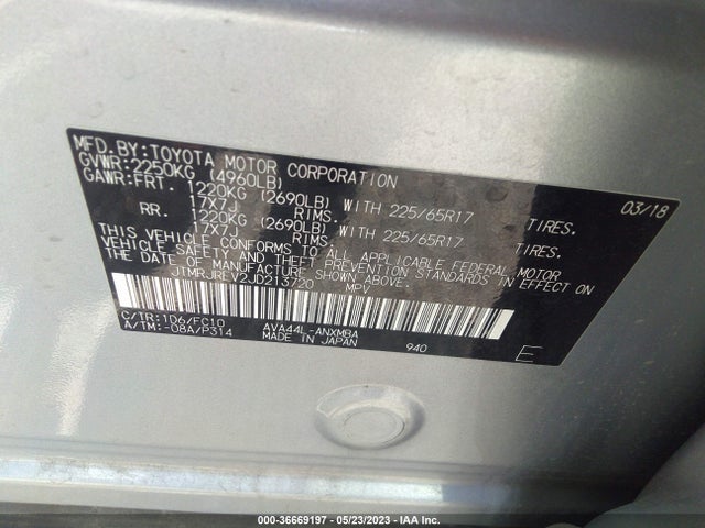 Toyota RAV4 HYBRID 2018 JTMRJREV2JD213720 Image 9