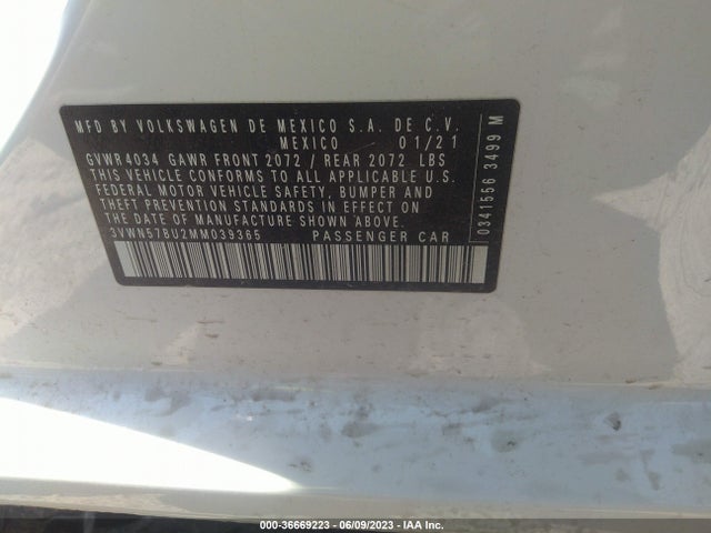 3VWN57BU2MM039365 Volkswagen Jetta S/r-line