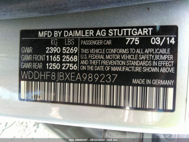 WDDHF8JBXEA989237 Mercedes-Benz E-class E 350