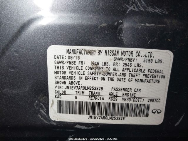 JN1EV7AR0LM253929 Infiniti Q50 Edition 30 Awd