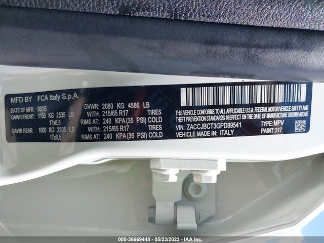 ZACCJBCT3GPD89541 Jeep Renegade Trailhawk