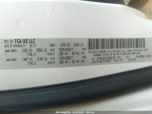 2C4RDGEG1HR858735 Dodge Grand Caravan Gt