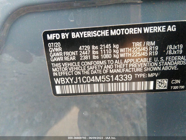 2021 BMW X2, VIN: WBXYJ1C04M5S14339