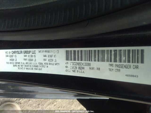 Dodge AVENGER SE 2014 1C3CDZAB5EN133289 Image 9