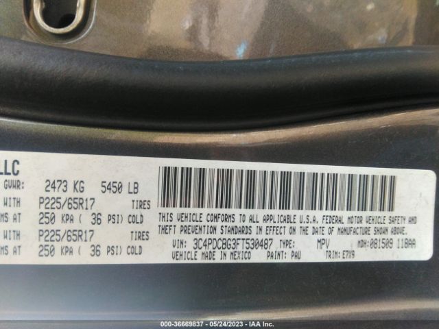 3C4PDCBG3FT530487 Dodge Journey Sxt
