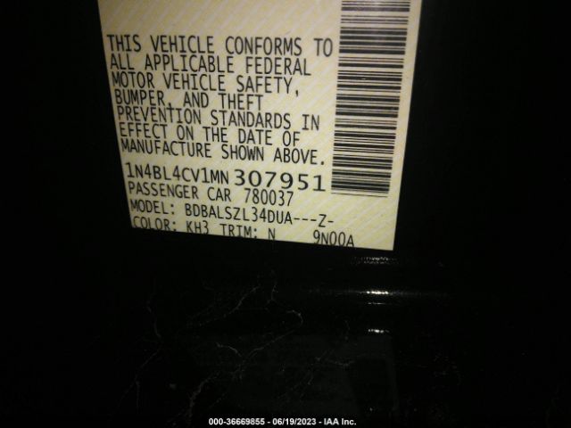 1N4BL4CV1MN307951 Nissan Altima 2.5 Sr