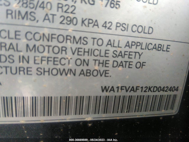 WA1FVAF12KD042404 Audi Q8 Prestige