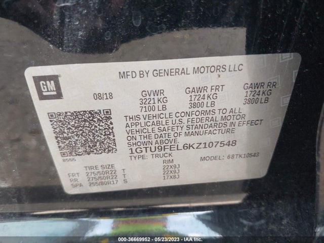 GMC Sierra 1500 Denali 2019 1GTU9FEL6KZ107548 Image 9