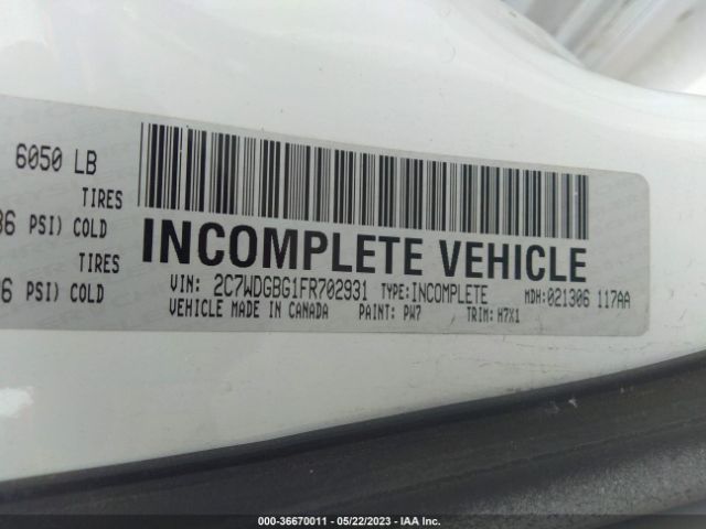 2C7WDGBG1FR702931 Dodge Grand Caravan Se