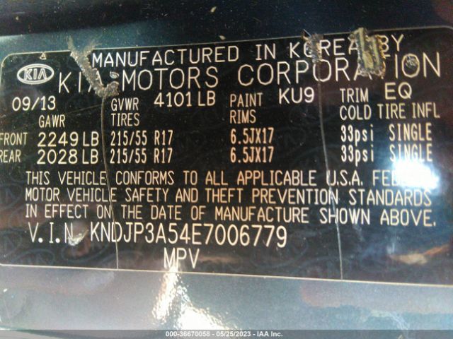 KNDJP3A54E7006779 KIA SOUL +