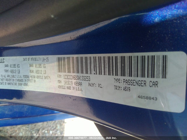 Chrysler 200 Limited 2016 1C3CCCAB2GN133253 Image 9