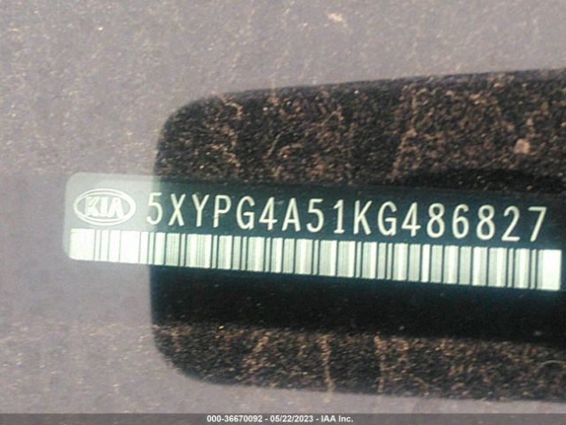 5XYPG4A51KG486827 KIA Sorento Lx V6