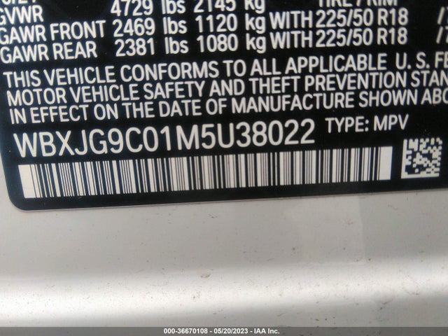 BMW X1 Xdrive28i 2021 аукцион фото