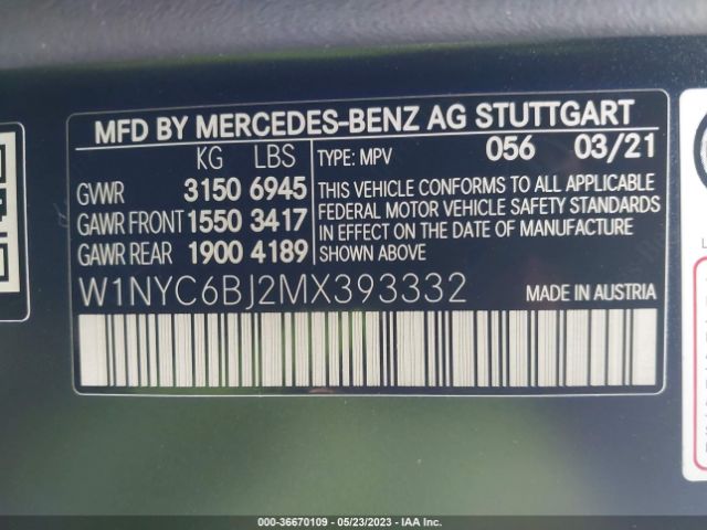W1NYC6BJ2MX393332 Mercedes-Benz G-class G 550