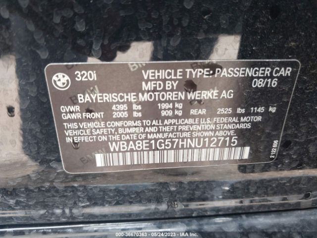 WBA8E1G57HNU12715 BMW 3 Series 320i