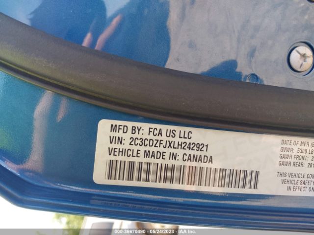 2C3CDZFJXLH242921 Dodge Challenger R/t Scat Pack