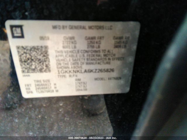 1GKKNKLA6KZ265826 GMC ACADIA SLE