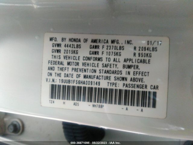 19UUB1F56HA009149 Acura Tlx W/technology Pkg