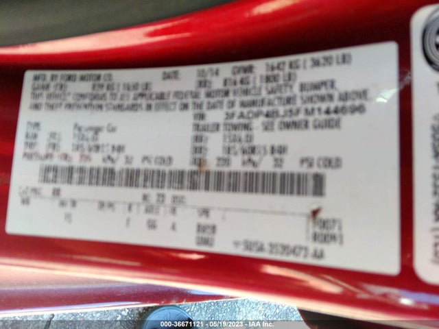 Ford FIESTA SE 2015 3FADP4BJ5FM144696 Image 9